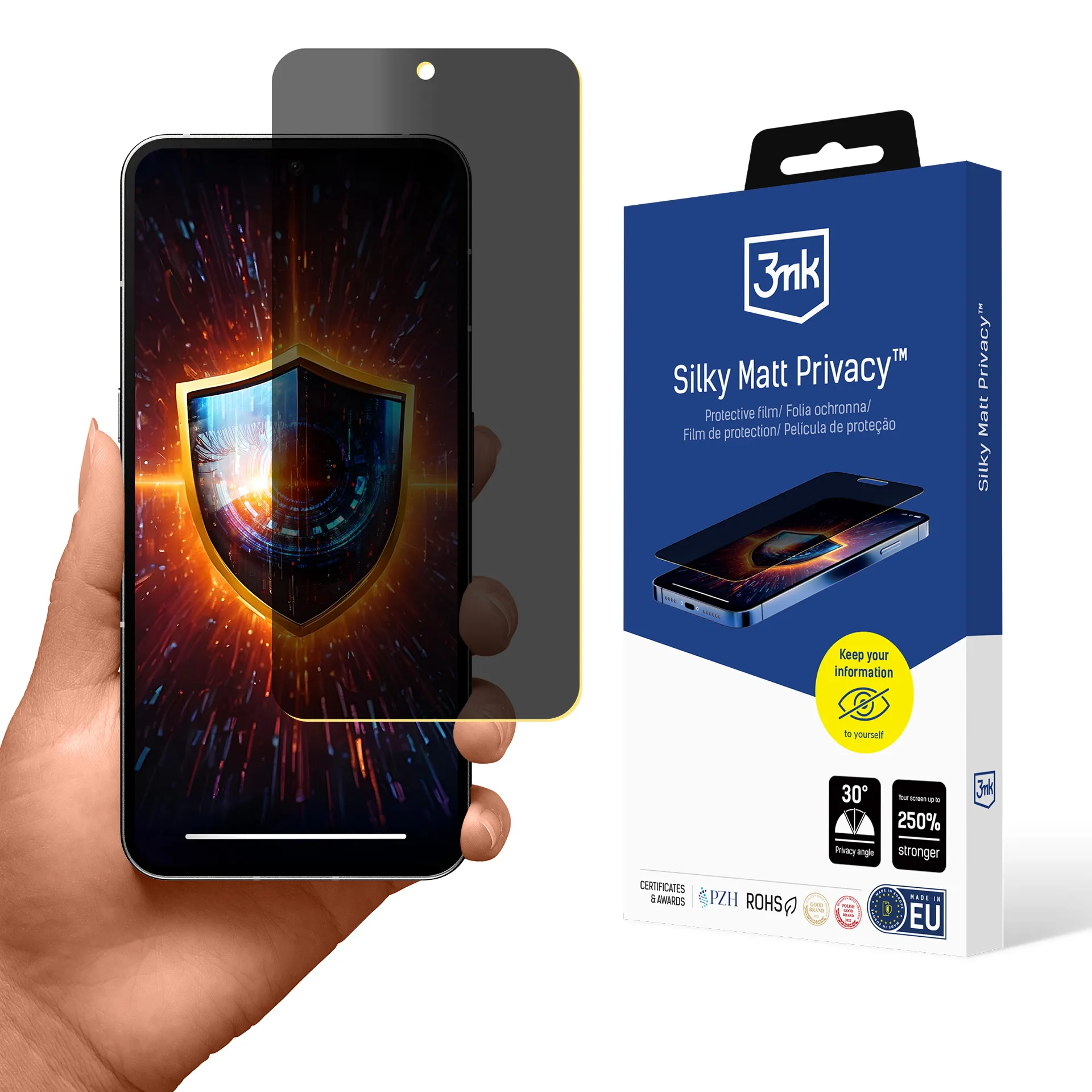 Folie de privatizare pentru Nothing Phone 2 - 3mk Silky Matt Privacy